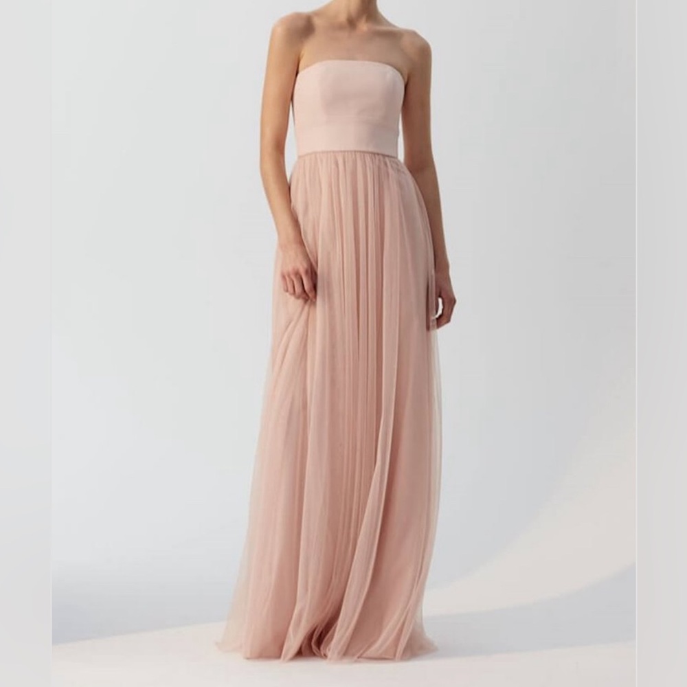 Amsale size 4 Lynton dress in blush, like new